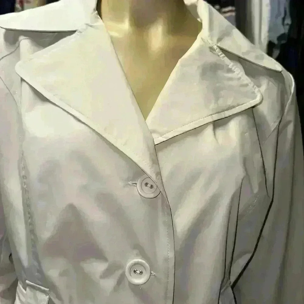 White Stag Classic women’s trench coat Belted Jacket Women’s Sz S 4-6 - Picture 4 of 14